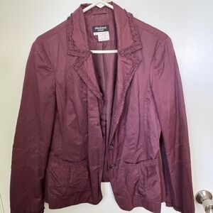 Nienhaus Woman Aubergine Merlot Jacket Size 14